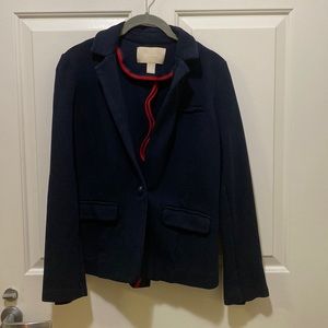Banana Republic Navy Cotton Blazer